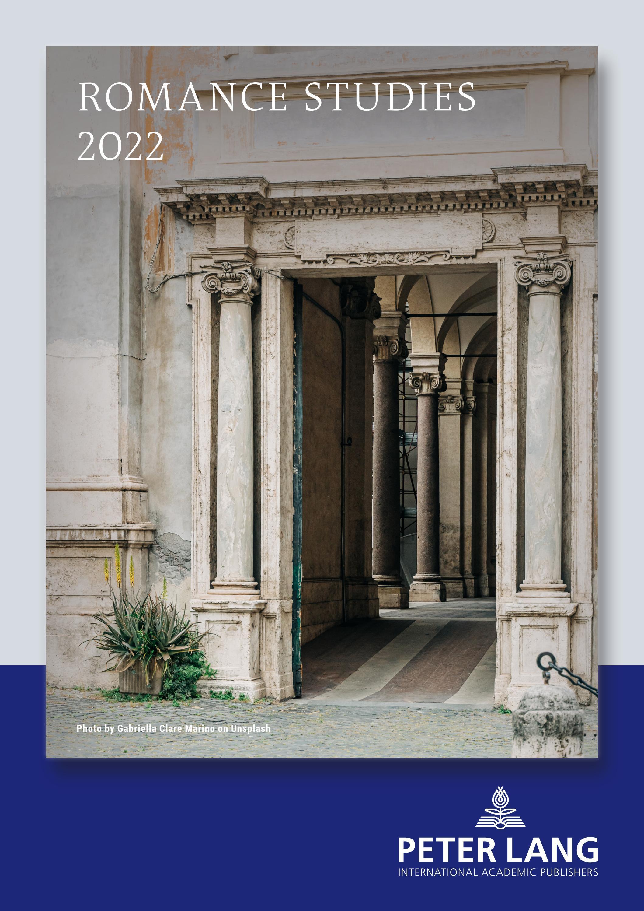 Romance Studies 2022 by Peter Lang Publishing Group - Issuu